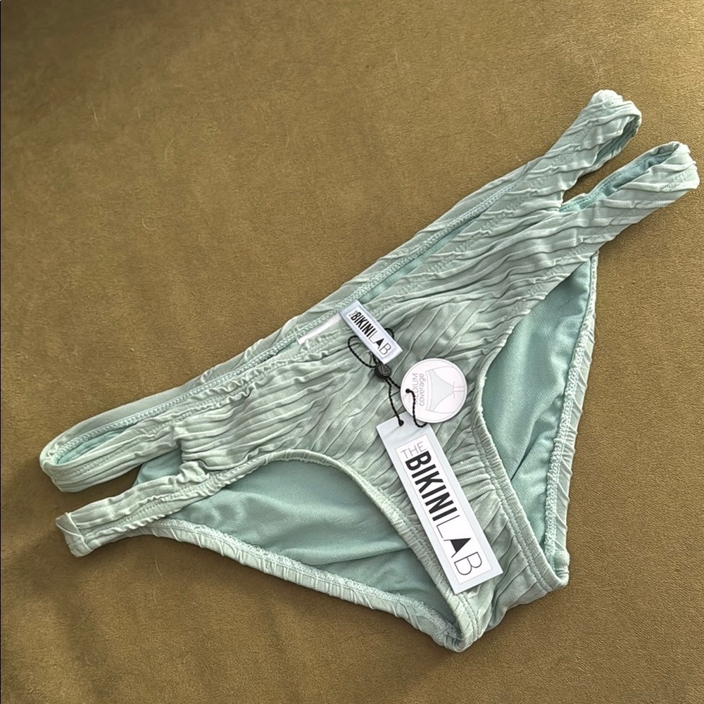 The Bikini Lab Bikini Medium Coverage Bottoms in Sage Size M 66